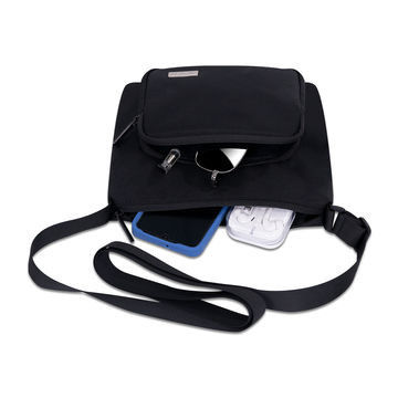 Siyah Gri Renkli Sling Laptop Çantası Suya Dayanıklı Unisex Çok Kullanımlı